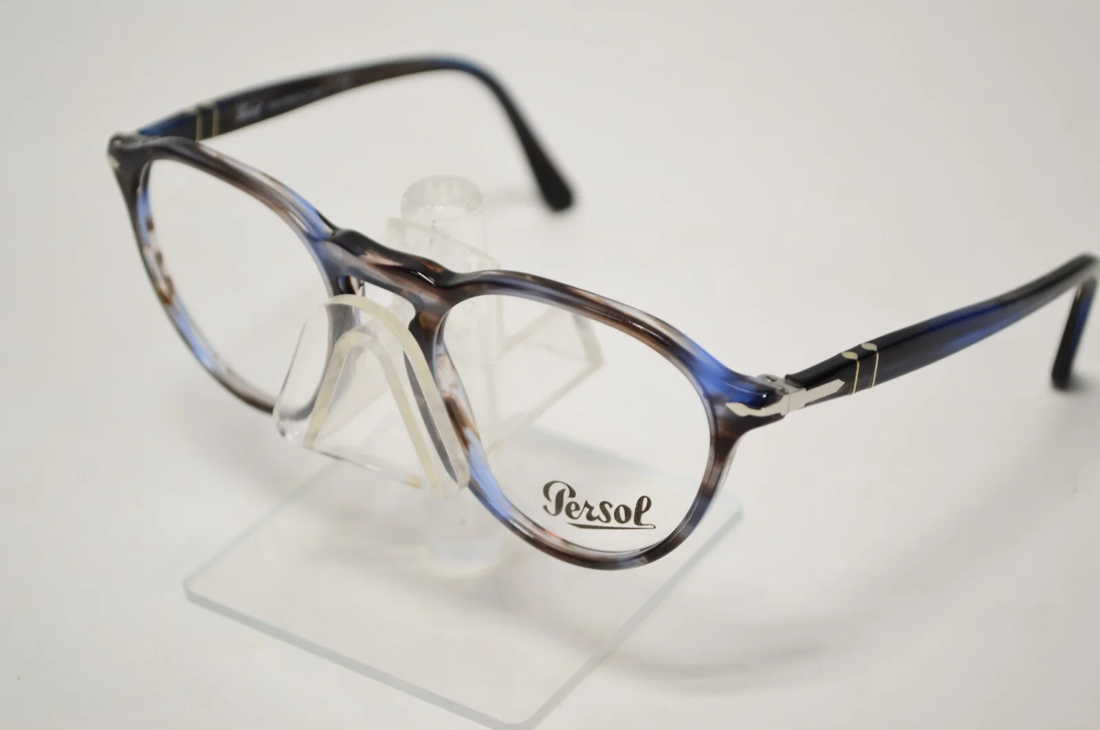 New Persol Eyeglasses Italy PO3286V 1155 Striped Blue Tortoise Havana 49/19/140