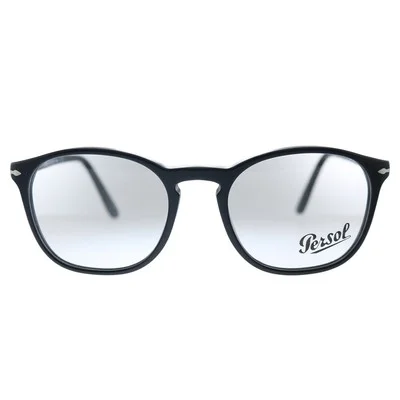 New Persol PO 3007V 95 Black Plastic Square Eyeglasses 52mm 2