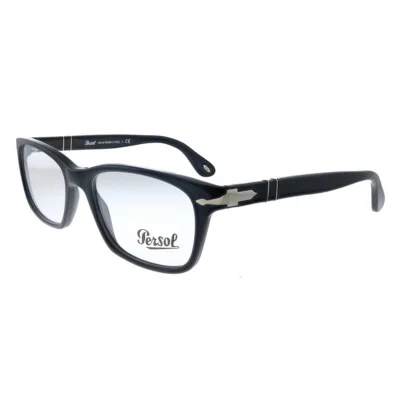 New Persol PO 3012V 95 Black Plastic Rectangle Eyeglasses 52mm