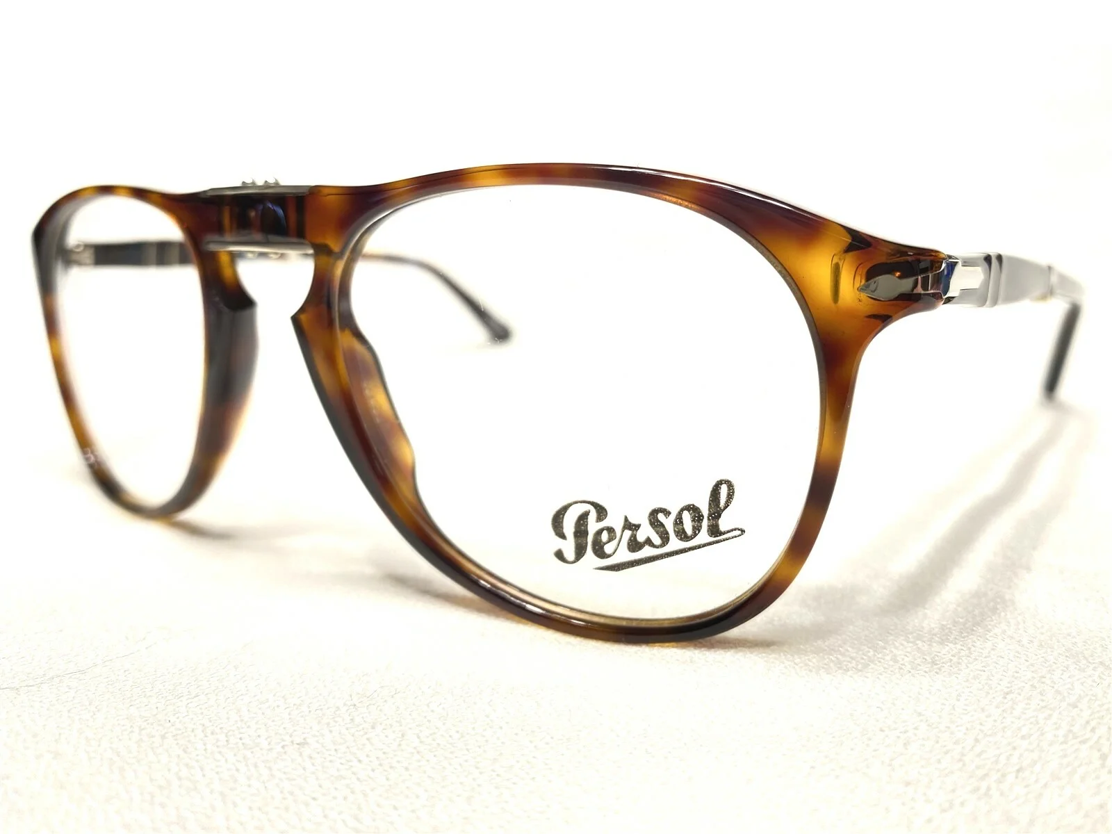 NEW Persol PO9714-V-M 24 Tortoise Foldable Aviator Eyeglasses Frames 52/22~140 2