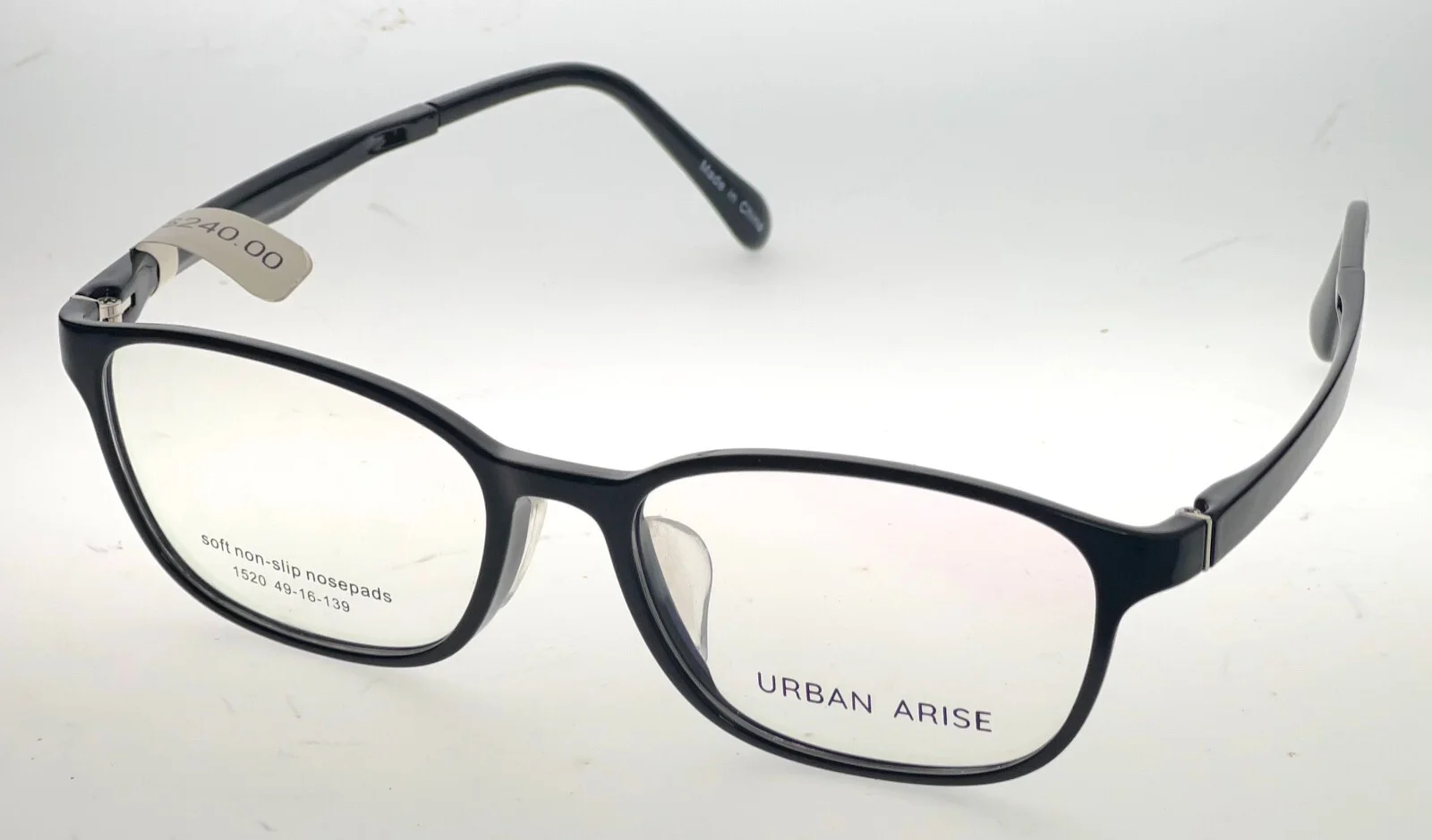 NEW! Petite Classic Black Urban Arise UA 1520 C1 Unisex Frames 49/16/139 #204