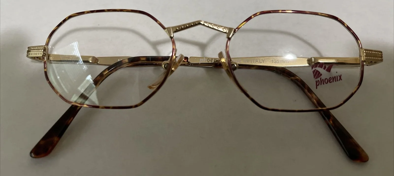 New Phoenix Eyeglass Frames LF 130 Color GBS (Golden Brown) 47-17-130 Italy