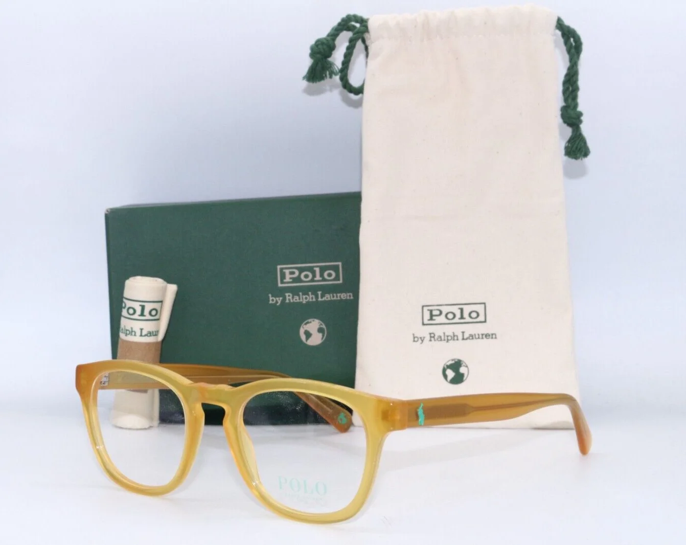 NEW POLO RALPH LAUREN ECO PH 2258 5005 HONEY AUTHENTIC FRAMES EYEGLASSES 49-21