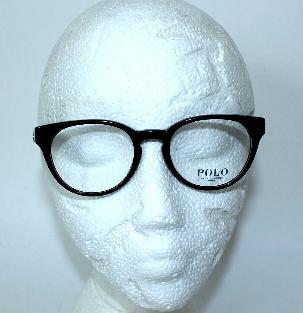 New POLO RALPH LAUREN Round Womens EYEGLASSES Frames 2164 Black 5001, 49-19-145