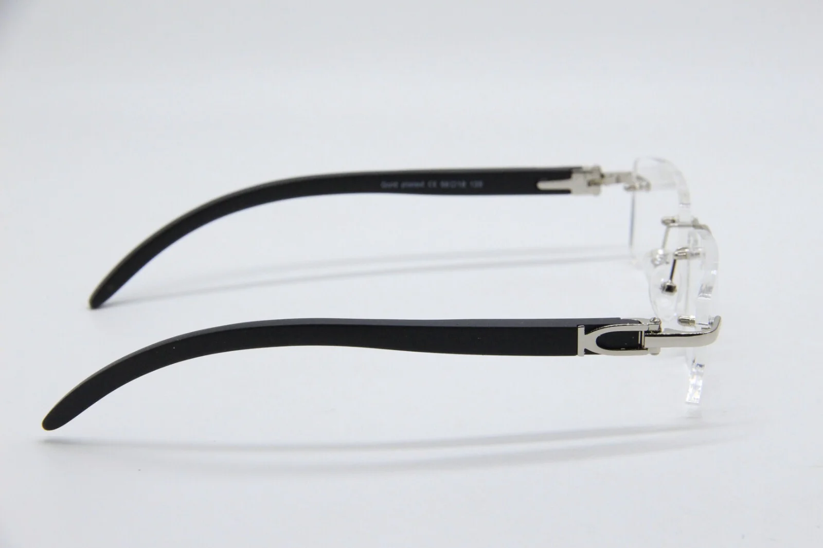 NEW PORTA ROMANA 1953 COL. 600 SILVER BLACK AUTHENTIC EYEGLASSES W/CASE 56-18 3