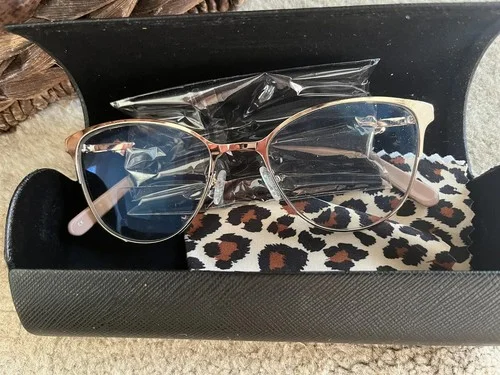 NEW PRADA Authentic 2022 Gold Eyeglasses With Case
