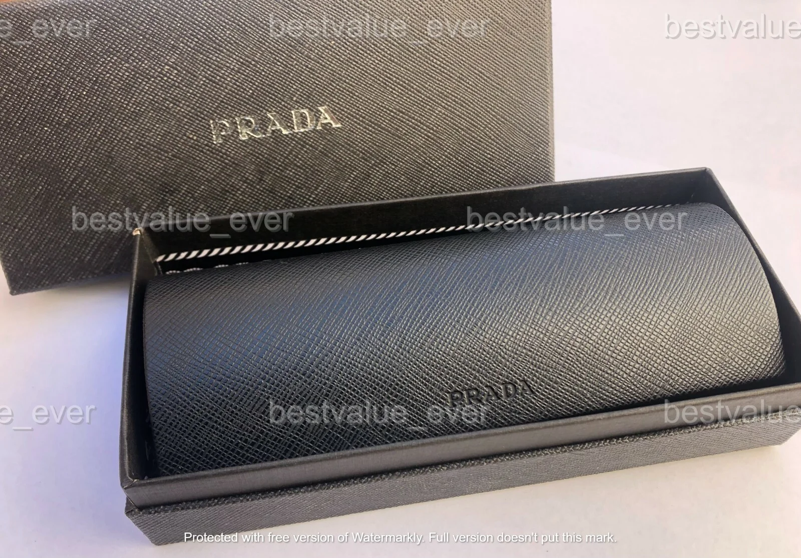 NEW PRADA eyeglasses hard black Case , Outer box and Cleaning Cloth 4