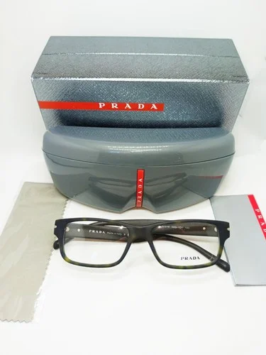 NEW PRADA Eyeglasses VPR 22R HAQ-1O1 52 Matte Havana RX Frame. Italy.