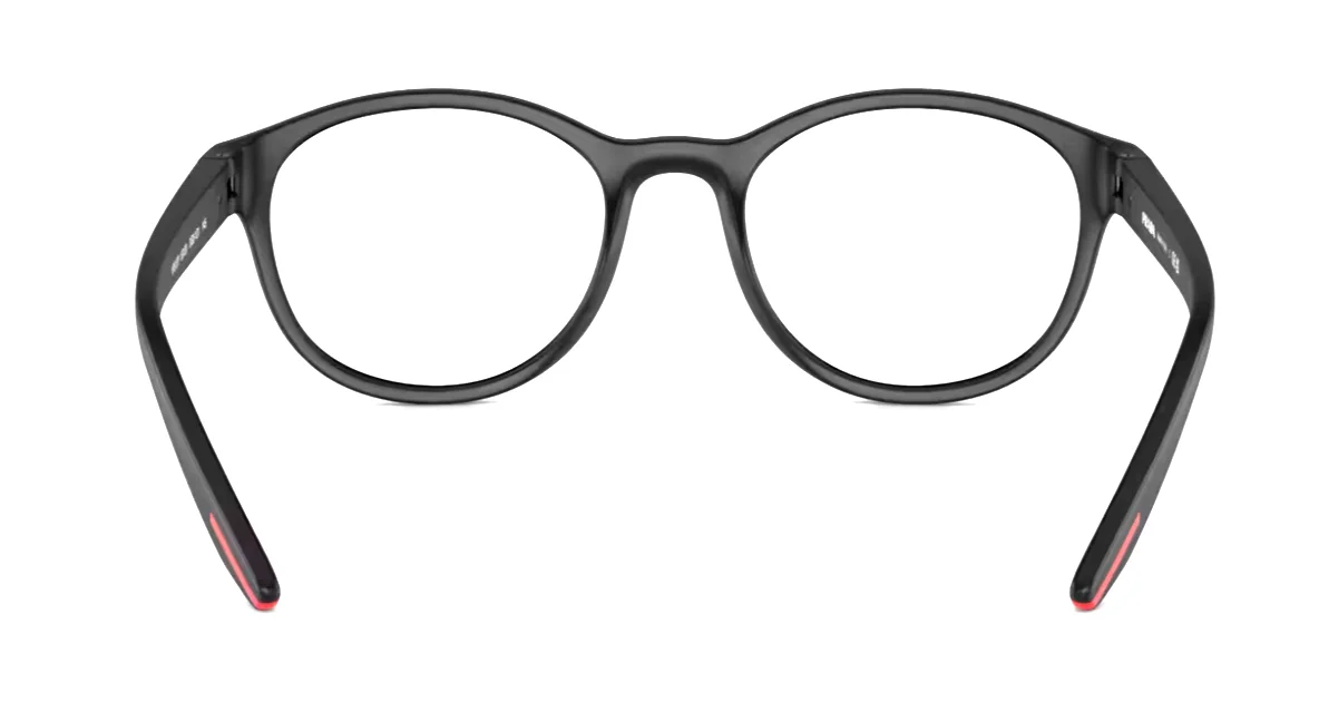 New PRADA Eyeglasses VPS 07P DG0-1O1 53-20 Rubberized Matte Black Round Frames 4