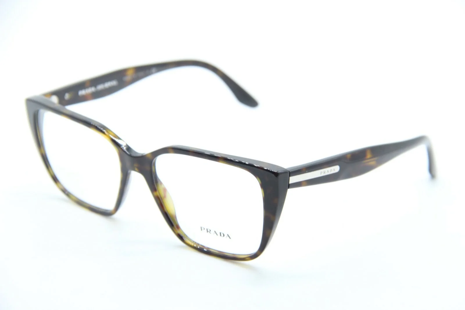 NEW PRADA JOURNAL VPR 08T 2AU-1O1 BLACK BROWN AUTHENTIC EYEGLASSES VPR08T 53-16