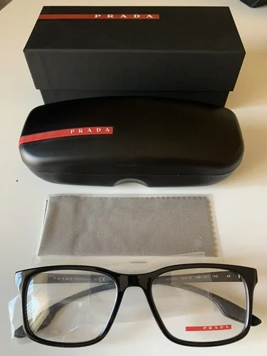 NEW Prada Sport VPS 01L 1AB-101 BLACK 54-18-145MM Eyeglasses