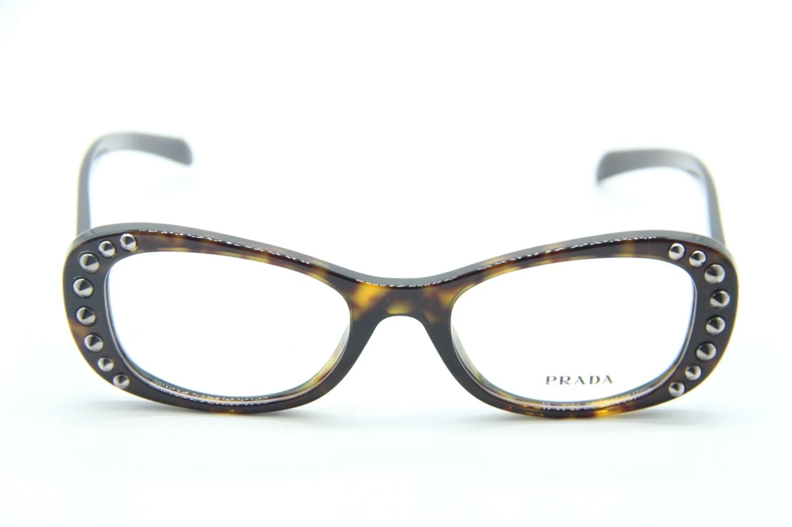 NEW PRADA VPR 21R 2AU-1O1 BLACK BROWN AUTHENTIC EYEGLASSES VPR21R 51-19 2