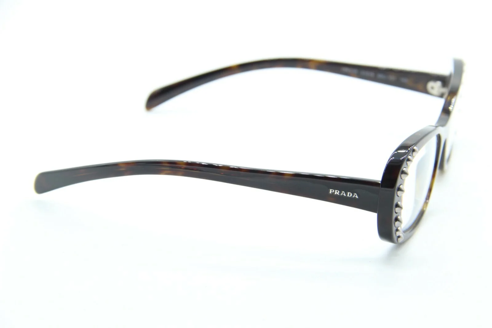 NEW PRADA VPR 21R 2AU-1O1 BLACK BROWN AUTHENTIC EYEGLASSES VPR21R 51-19 3