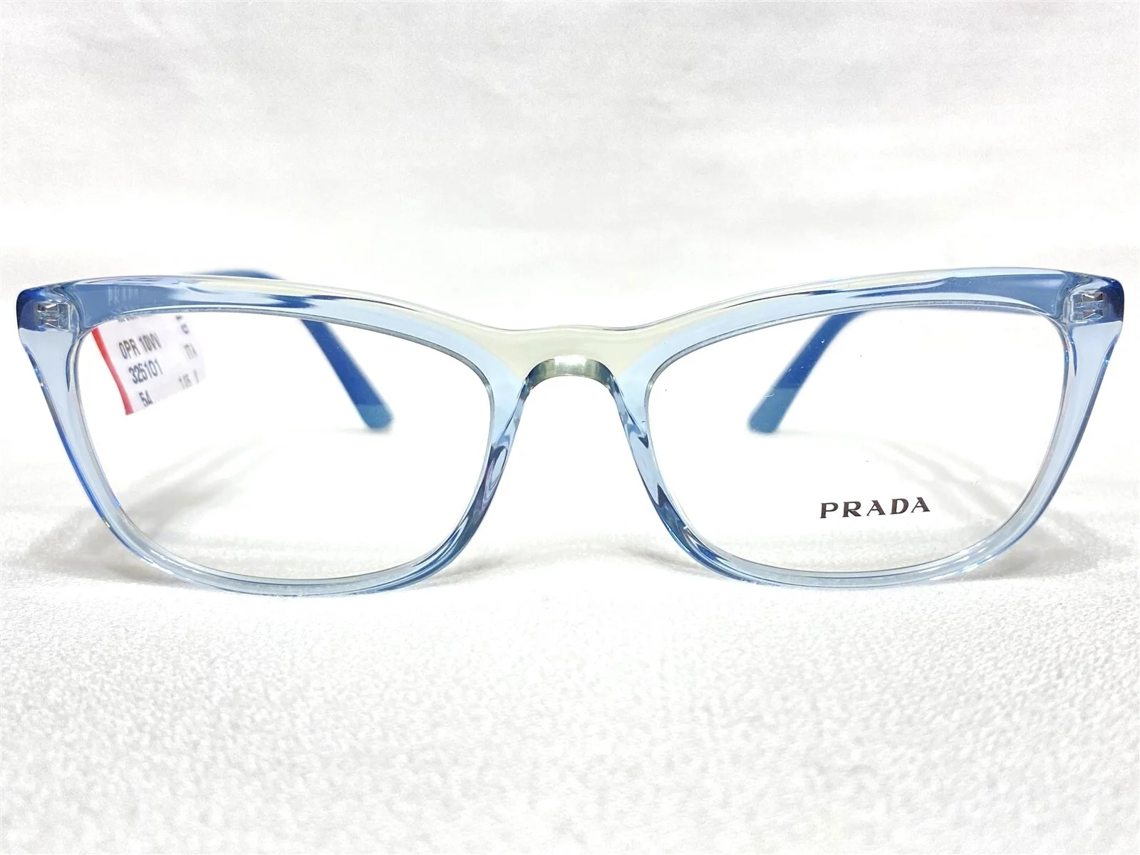 NEW Prada VPR10V 325-1O1 Womens Transparent Blue & Green Eyeglasses Frames 54/18