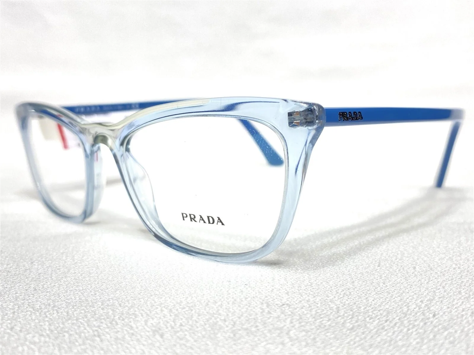 NEW Prada VPR10V 325-1O1 Womens Transparent Blue & Green Eyeglasses Frames 54/18 2