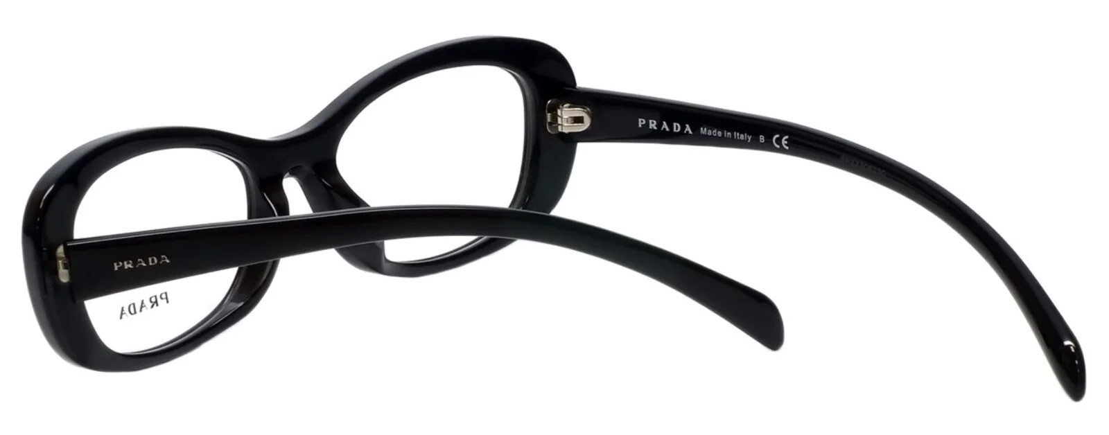 New PRADA VPR21R 1AB-1O1 53mm Black Studded Eyeglasses Frames Italy 4