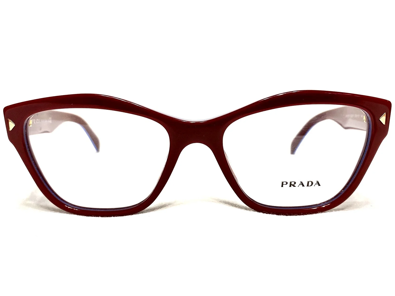NEW Prada VPR27S UF9-1O1 Womens Red/Blue Square Designer Eyeglasses Frames 53/17