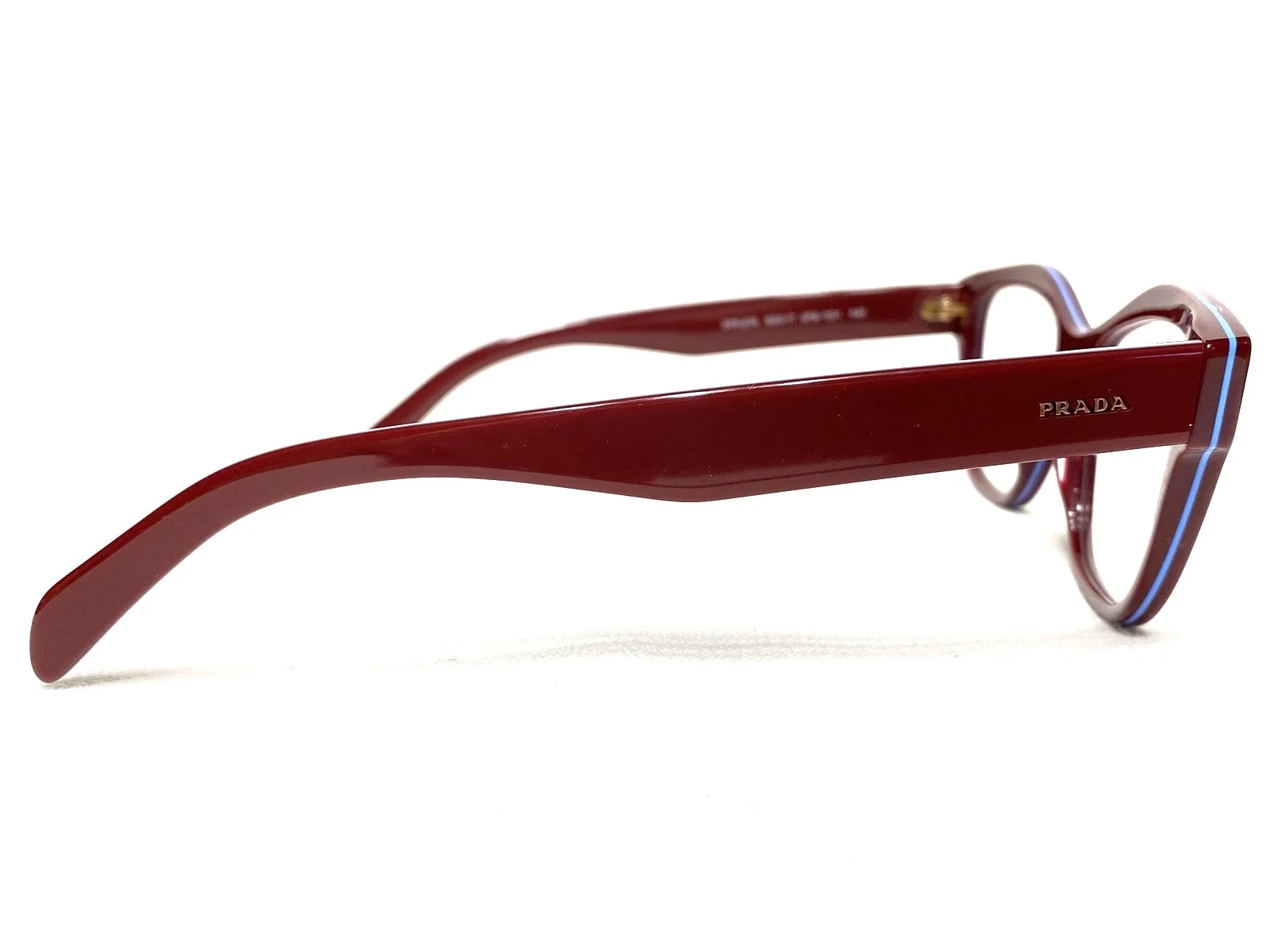 NEW Prada VPR27S UF9-1O1 Womens Red/Blue Square Designer Eyeglasses Frames 53/17 3