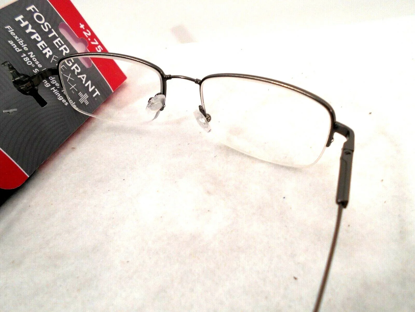 NEW Premium Foster Grant Hyperflex Gunmetal Reading Glasses Soft Case FREE SHIP 3