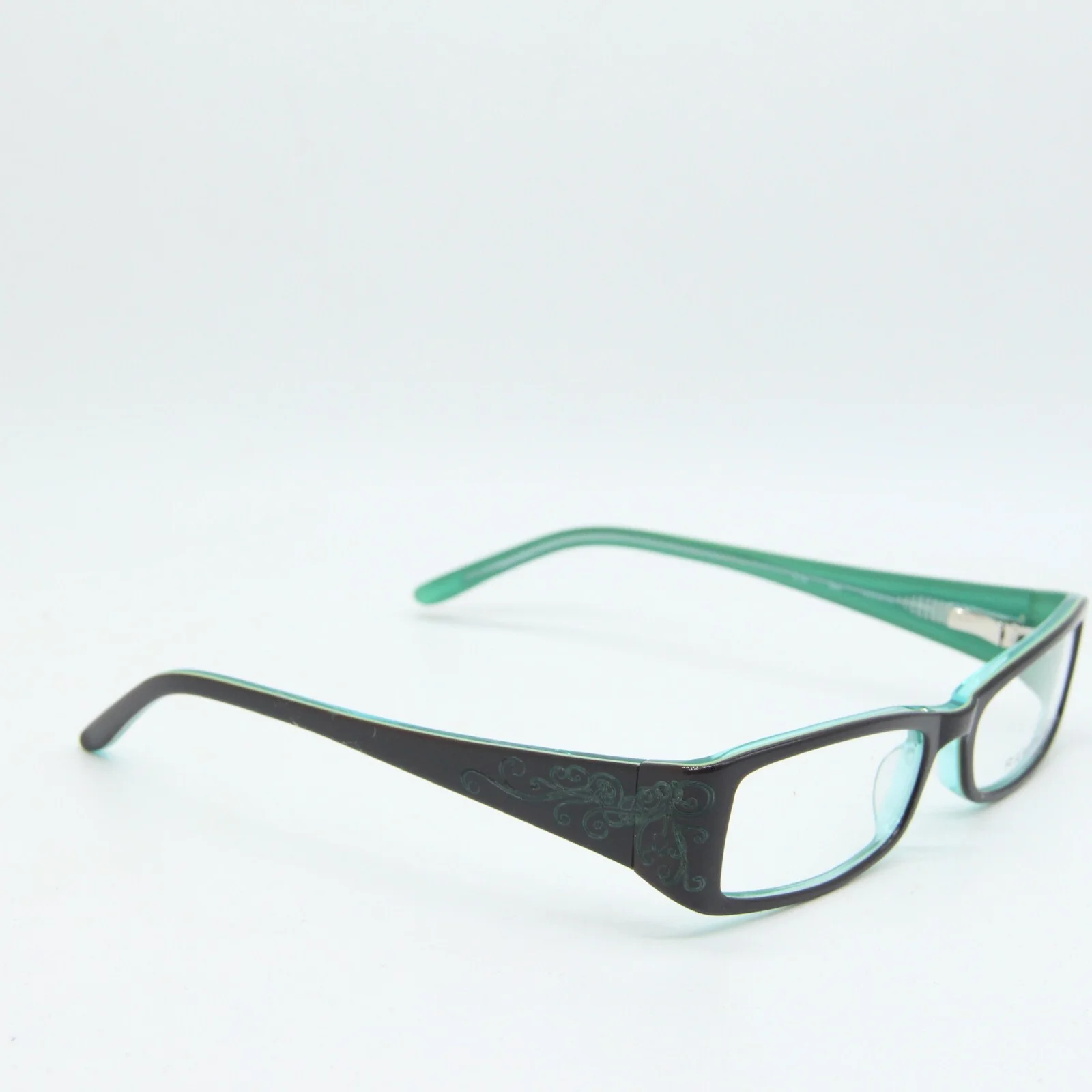 NEW RAMPAGE R100 BRN BROWN GREEN AUTHENTIC EYEGLASSES 51-16 3