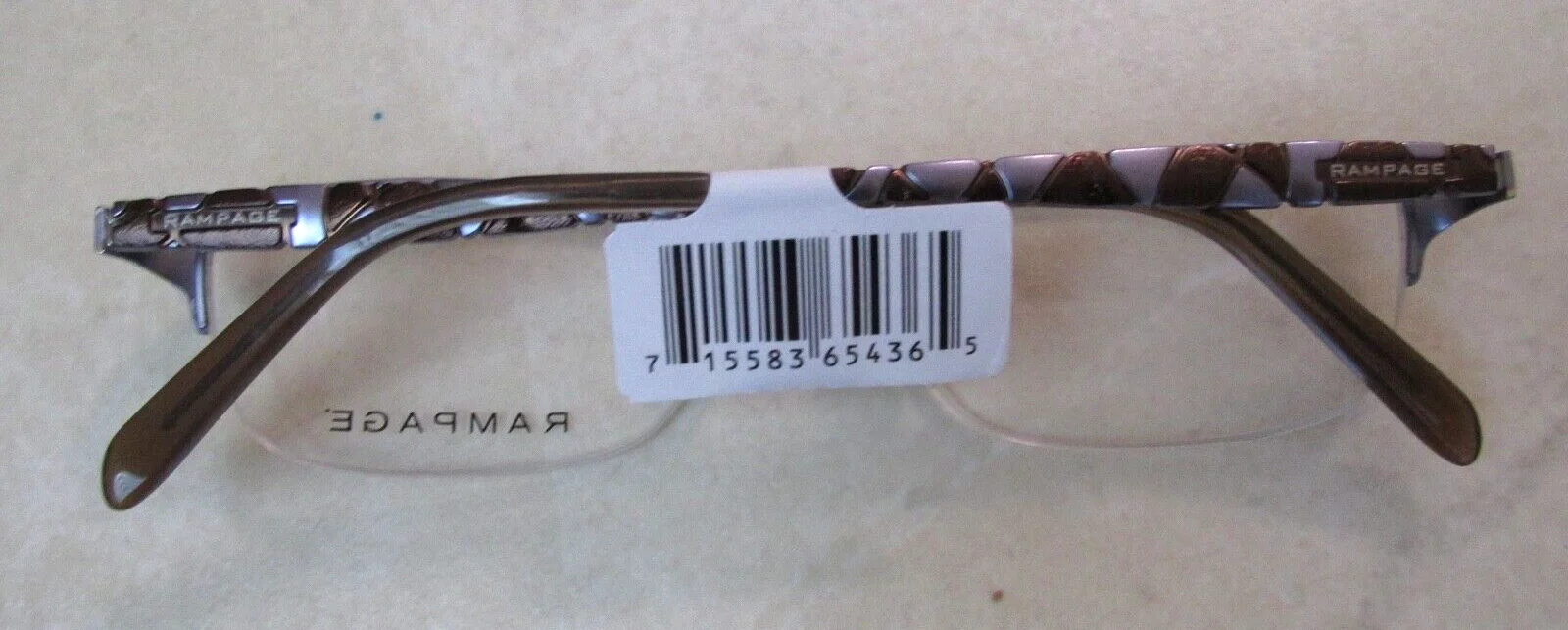 New RAMPAGE R174 Women Eyeglasses Half Rim Frame 51-17-135 Brown/Purple $76.00 4