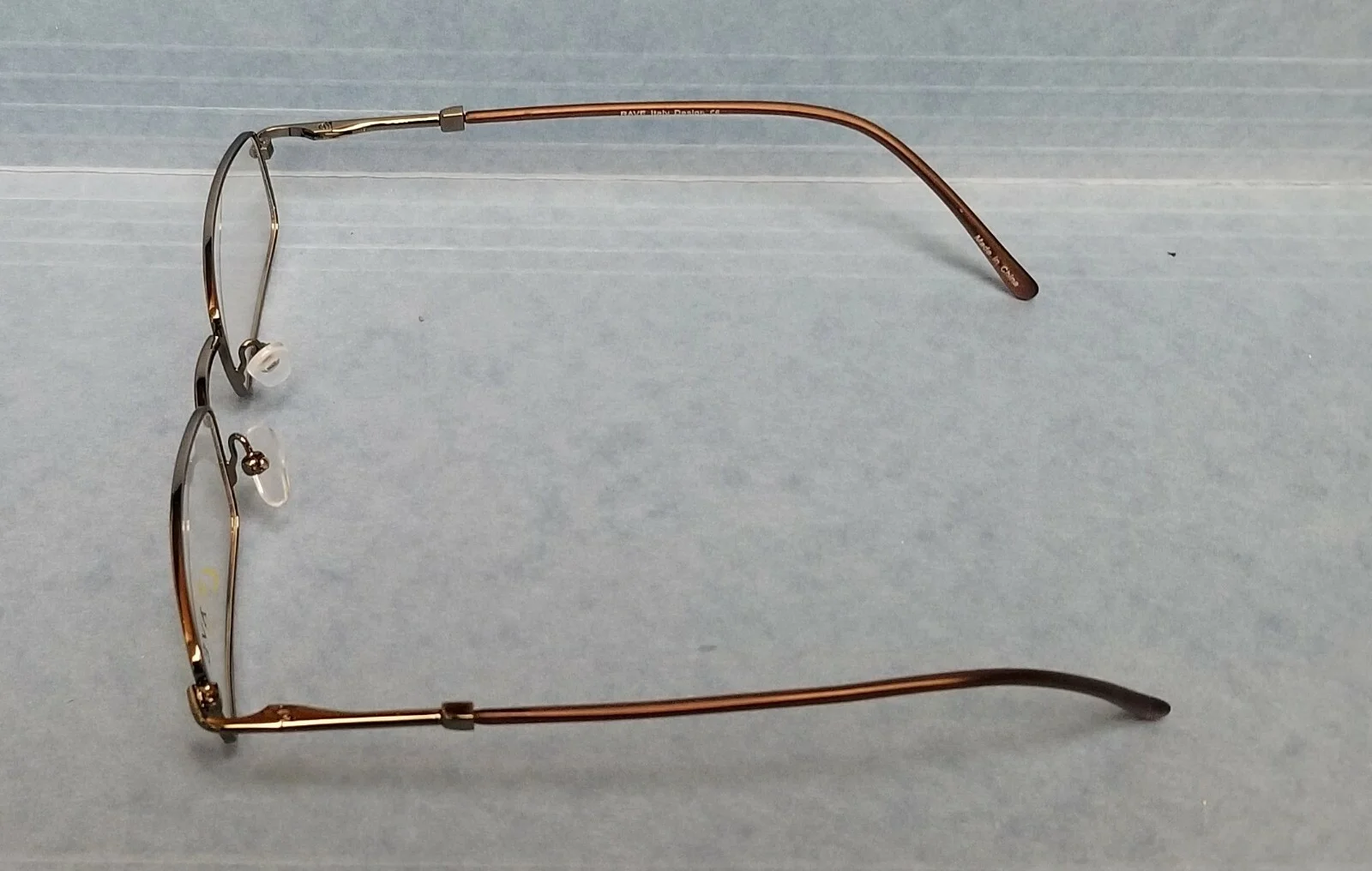 New RAVE Eyeglasses Gunmetal Frames w/ Dark Brown Temples ~ Discounted Closeout! 3