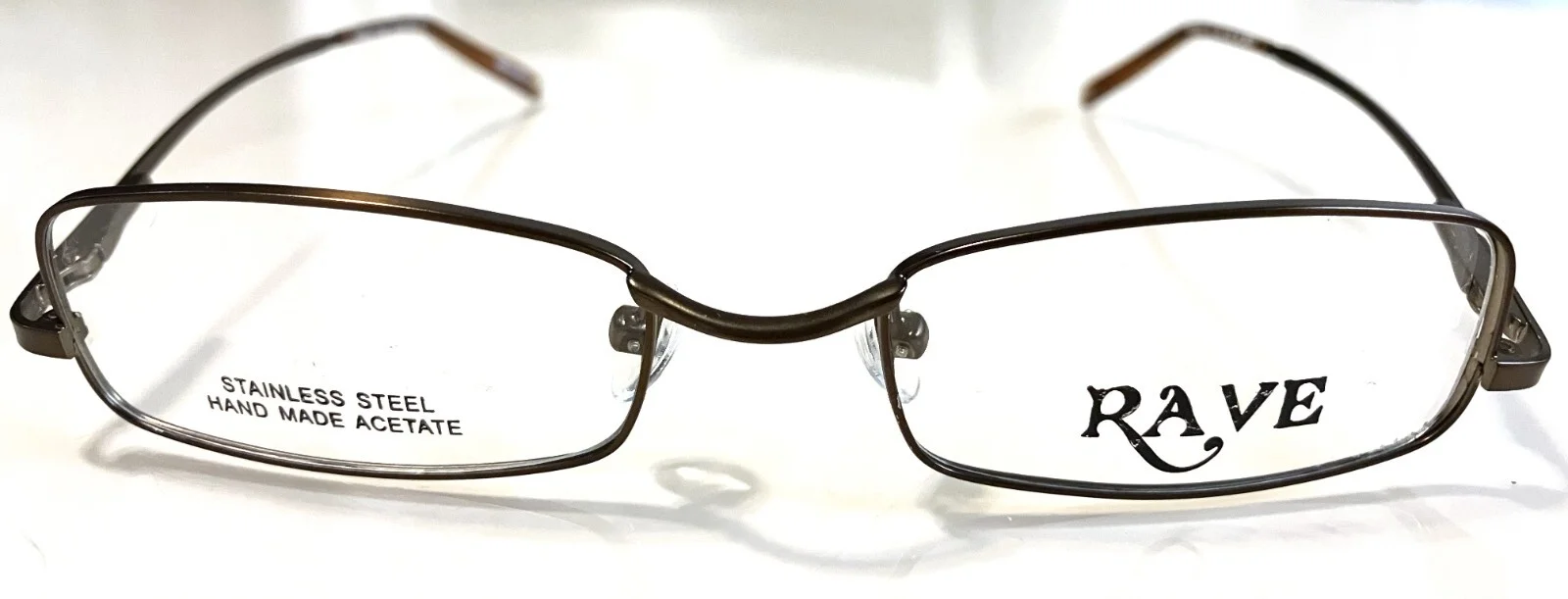 New Rave Eyeglasses Metallic Brown Unique Frames ~ Discontinued ~ Ships FREE USA