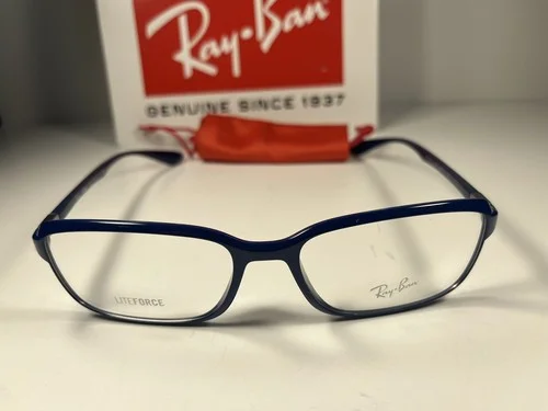 NEW! Ray Ban 7037 Royal Blue Square 5431 Eyeglasses LiteForce Frames 56/17/145
