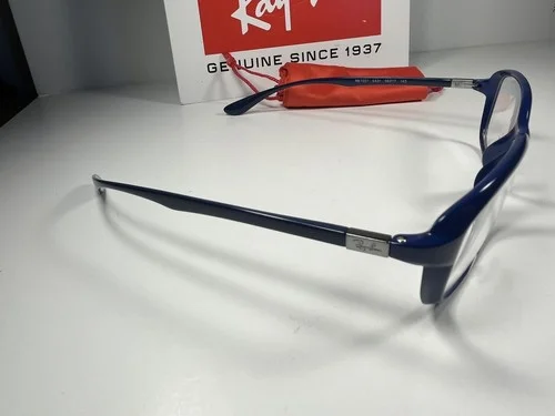 NEW! Ray Ban 7037 Royal Blue Square 5431 Eyeglasses LiteForce Frames 56/17/145 3