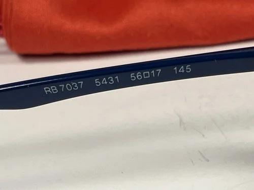 NEW! Ray Ban 7037 Royal Blue Square 5431 Eyeglasses LiteForce Frames 56/17/145 4