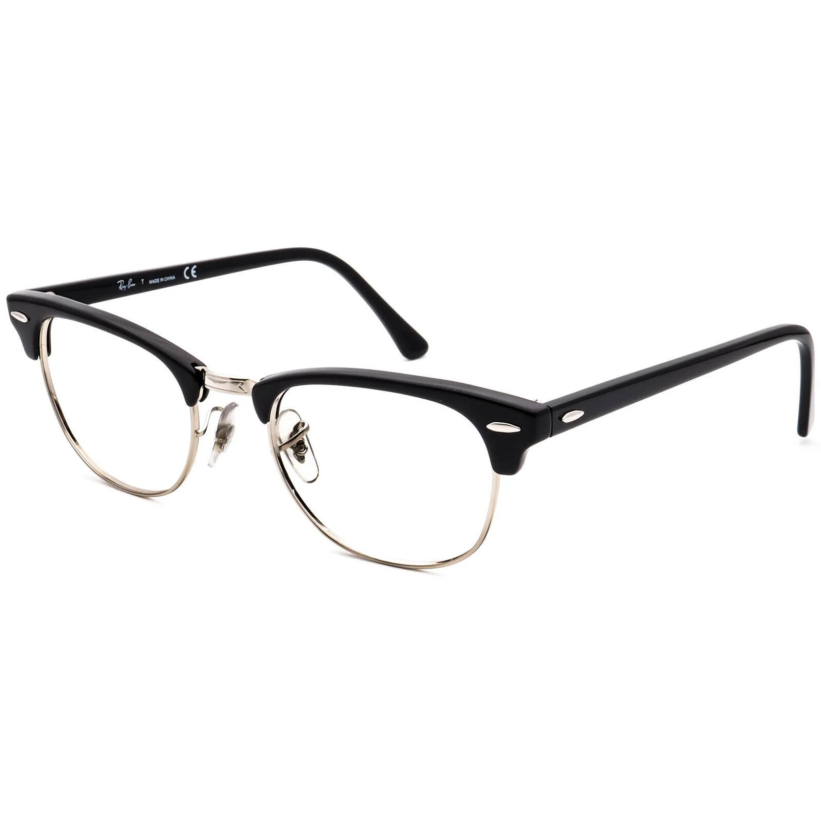 New Ray Ban CLUBMASTER Eyeglasses RB 5154 2000 Black Optical Frame 51-21-145