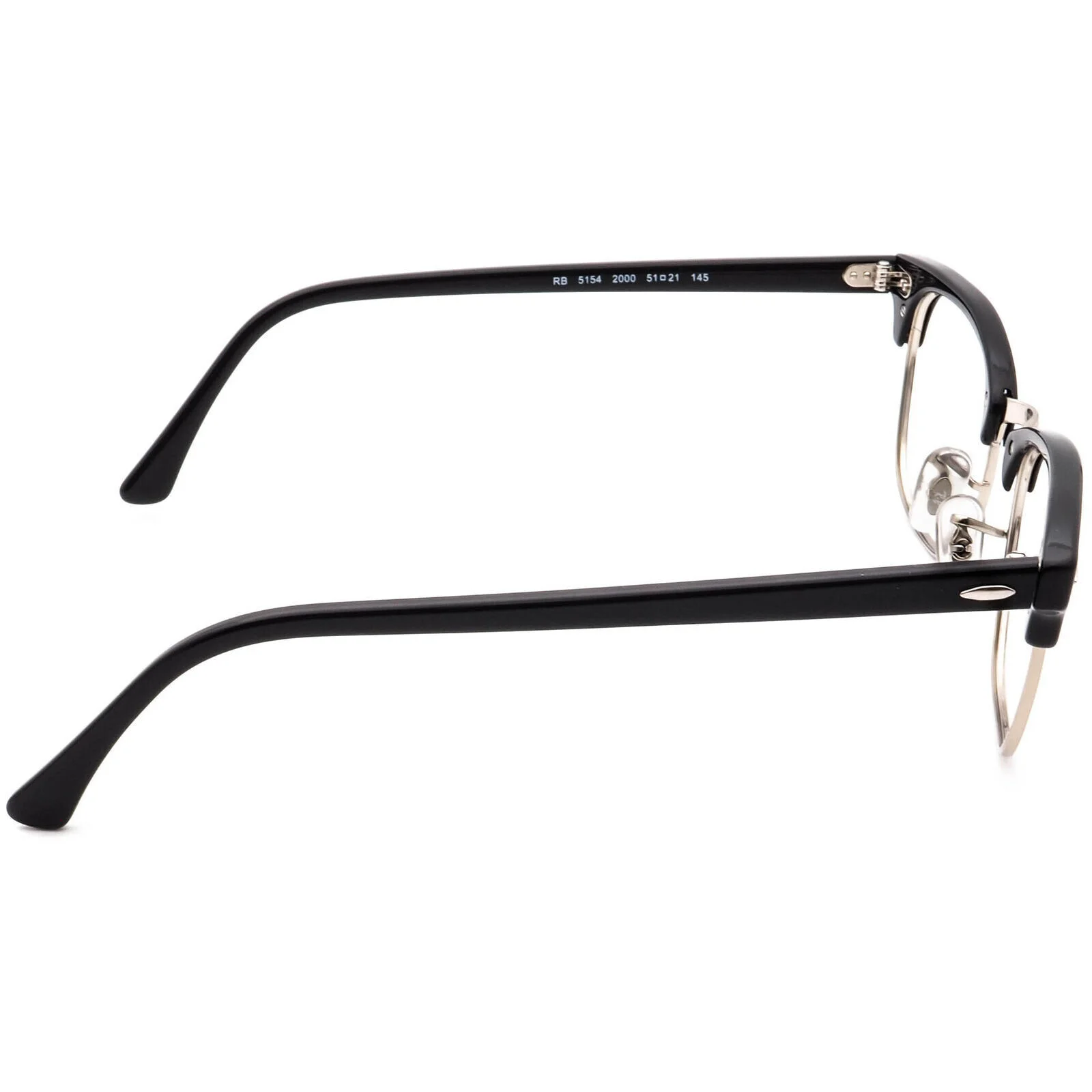New Ray Ban CLUBMASTER Eyeglasses RB 5154 2000 Black Optical Frame 51-21-145 3