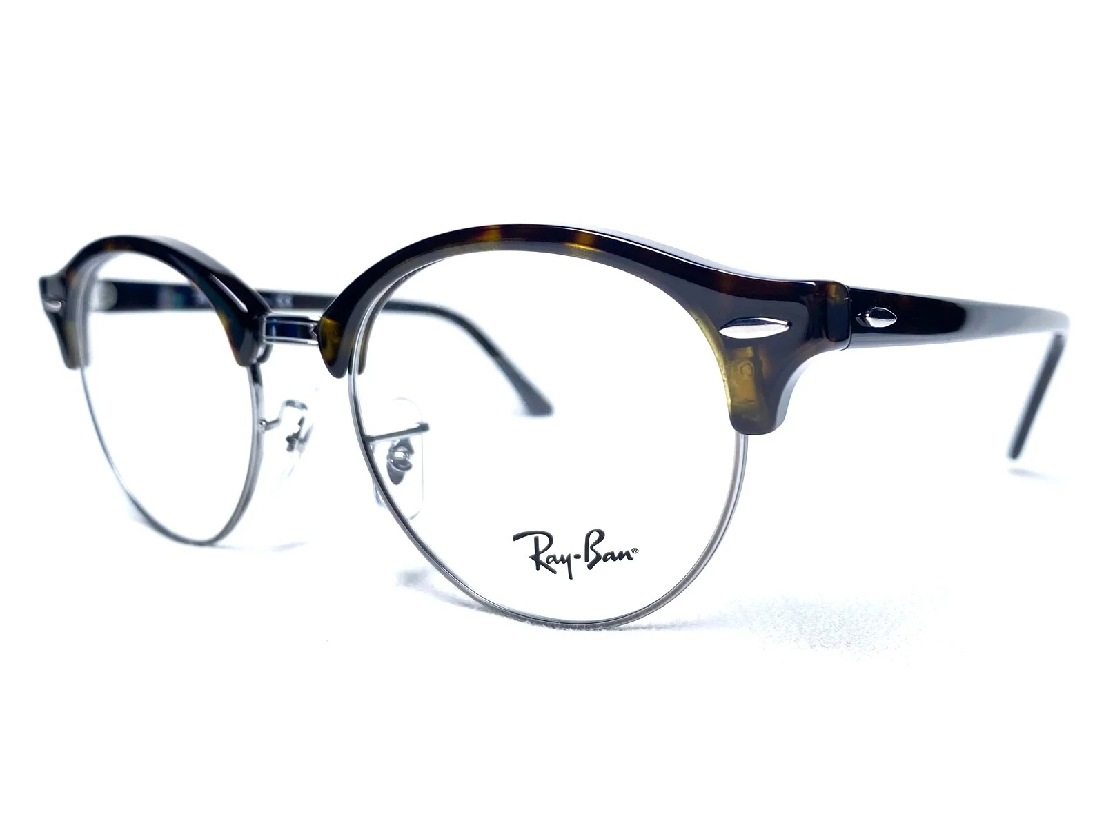 NEW Ray Ban Clubround RB4246V 2012 Unisex Dark Havana Eyeglasses Frames 49/19 2