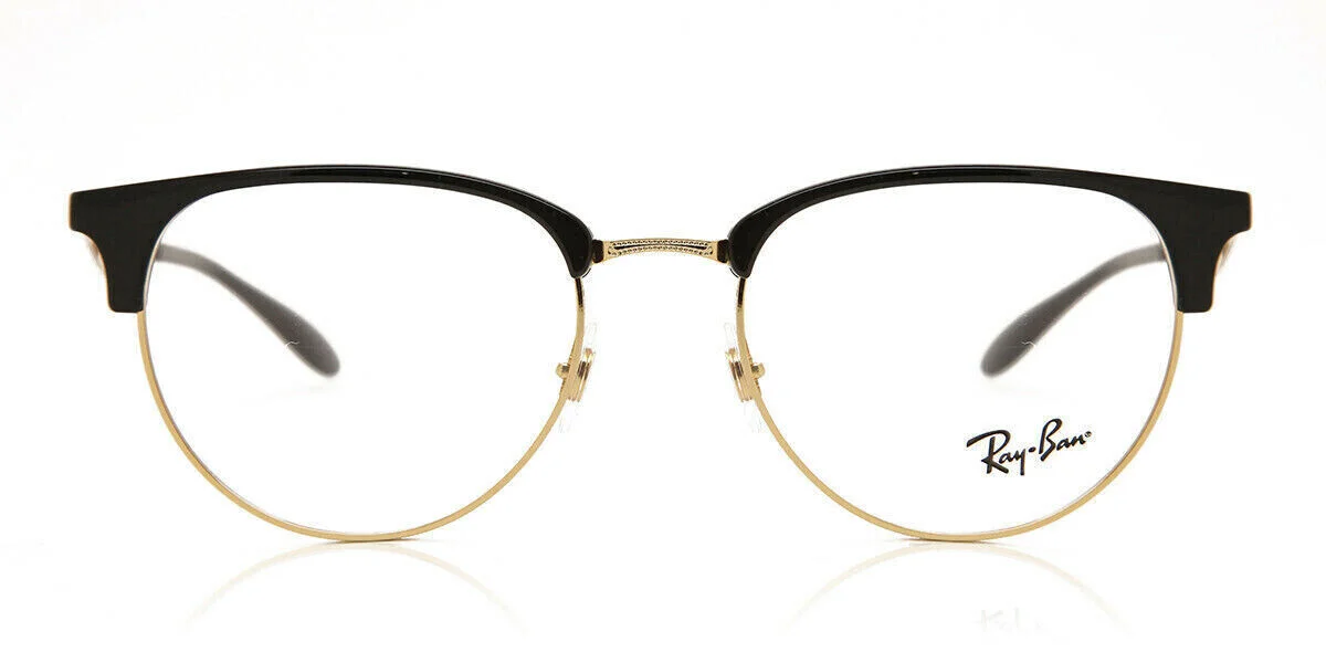 New Ray Ban Eyeglasses RB 6396 5784 Black / Gold Optical Frame 53-19-145 2