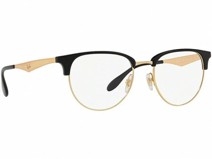 New Ray Ban Eyeglasses RB 6396 5784 Black / Gold Optical Frame 53-19-145 3
