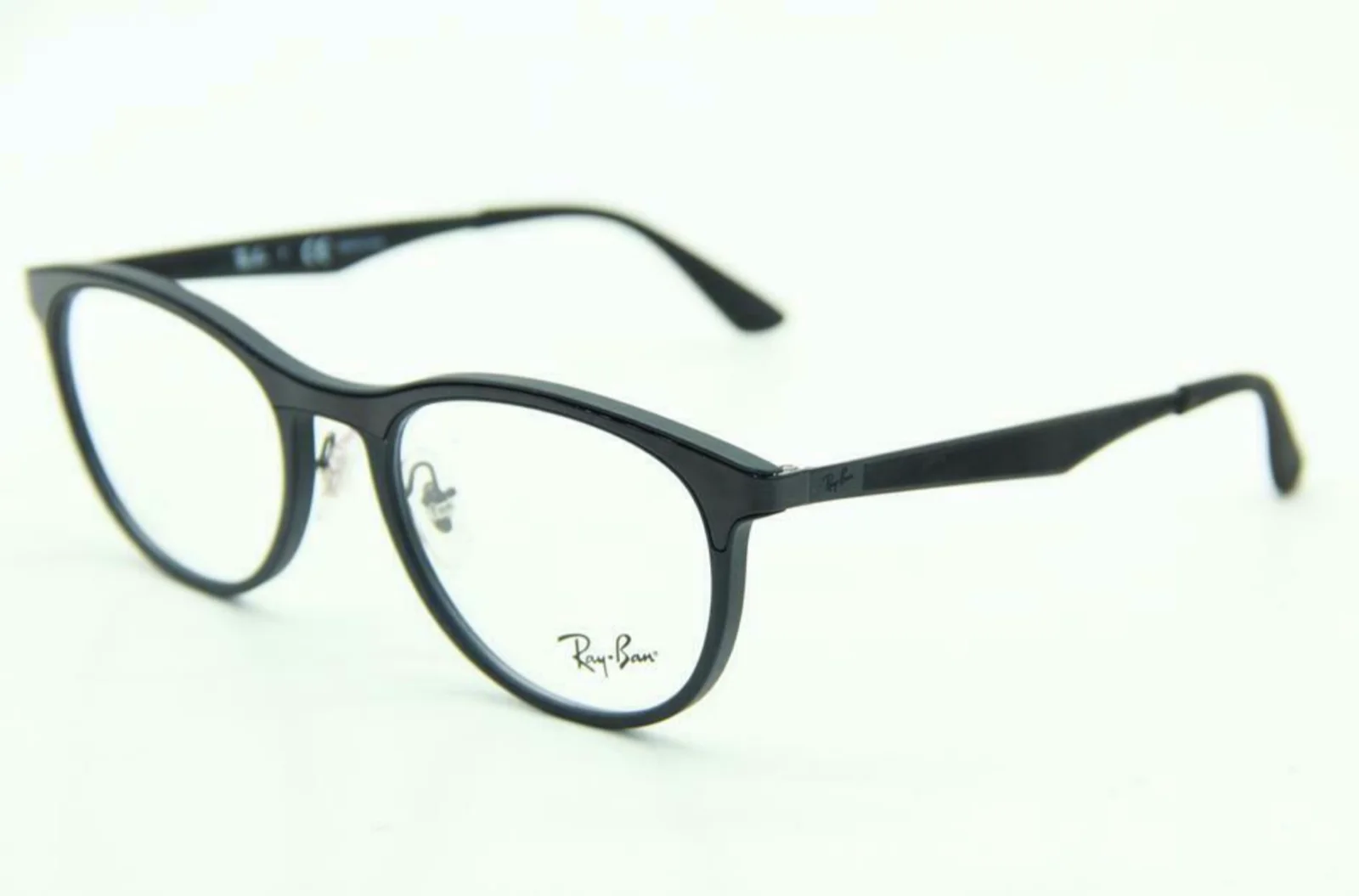 New RAY-BAN Eyeglasses RB 7116 5196 51-19 145 Matte & Shiny Black Plastic Frames