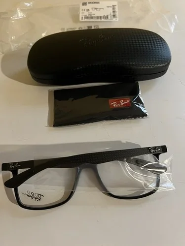 New Ray Ban Eyeglasses RB 8905 5843 Black Carbon Fiber Optical Frame 53-18-145 4