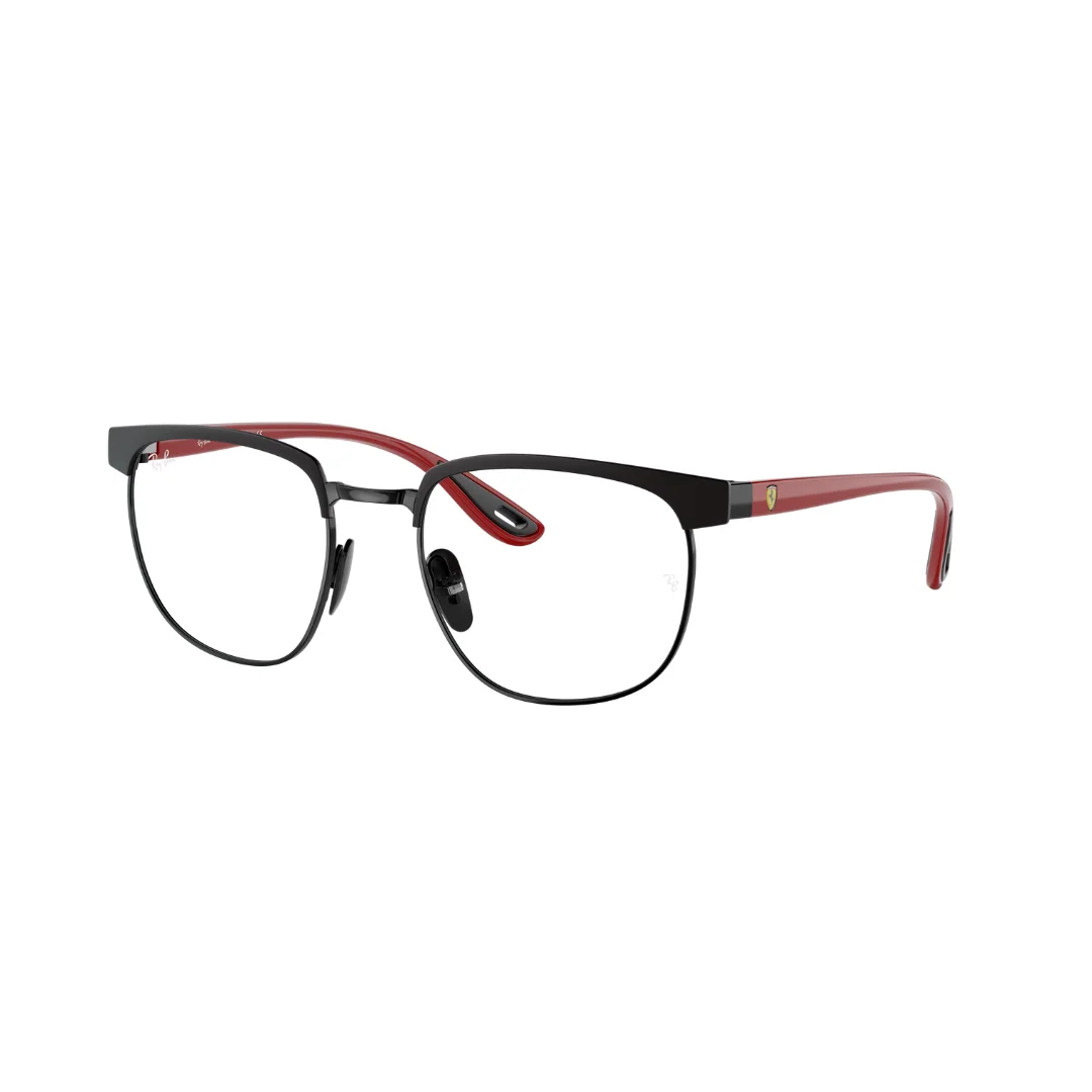 NEW Ray Ban FERRARI RB3698VM F041 MATTE BLACK ON BLACK Eyeglasses 53-20-145 2