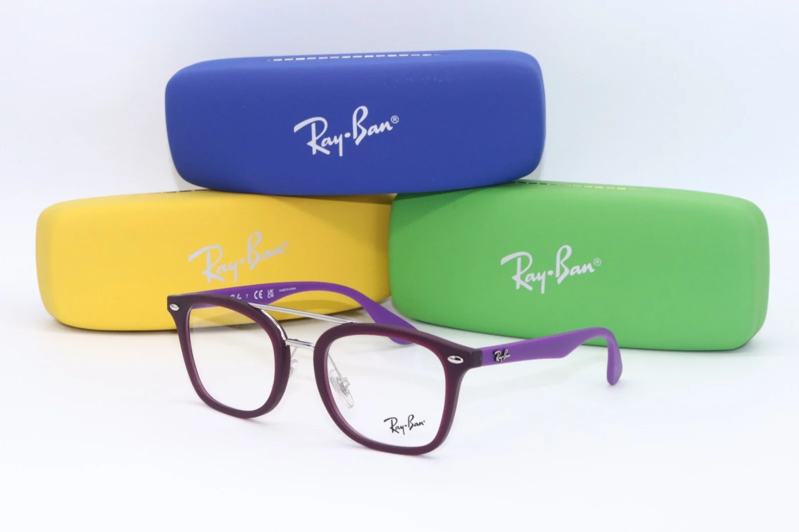 NEW RAY-BAN JUNIOR KIDS RB 1585 3782 PURPLE AUTHENTIC FRAMES EYEGLASSES 47-19