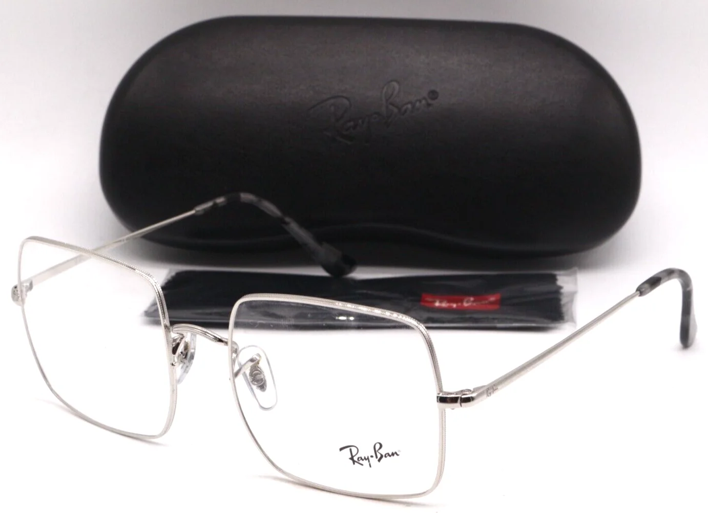 NEW RAY-BAN RB 1971 9149/3F RECTANGLE SILVER AUTHENTIC FRAMES EYEGLASSES 54-19