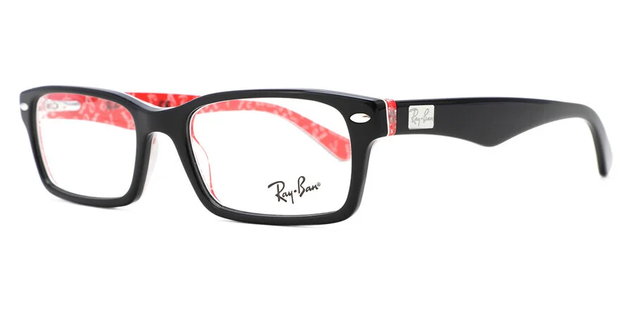 New Ray Ban RB 5206 2479 Black/Red 52/18/140 Unisex Authentic Eyeglasses 2