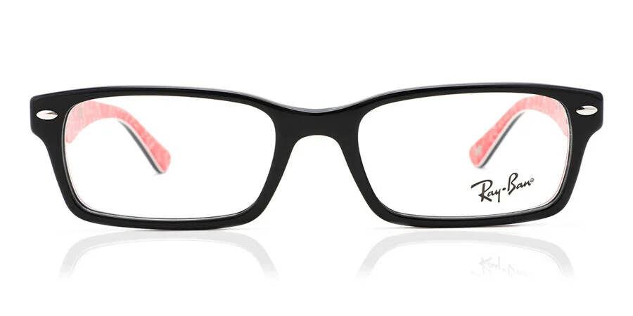 New Ray Ban RB 5206 2479 Black/Red 52/18/140 Unisex Authentic Eyeglasses 3