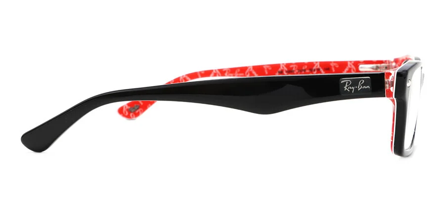 New Ray Ban RB 5206 2479 Black/Red 52/18/140 Unisex Authentic Eyeglasses 4