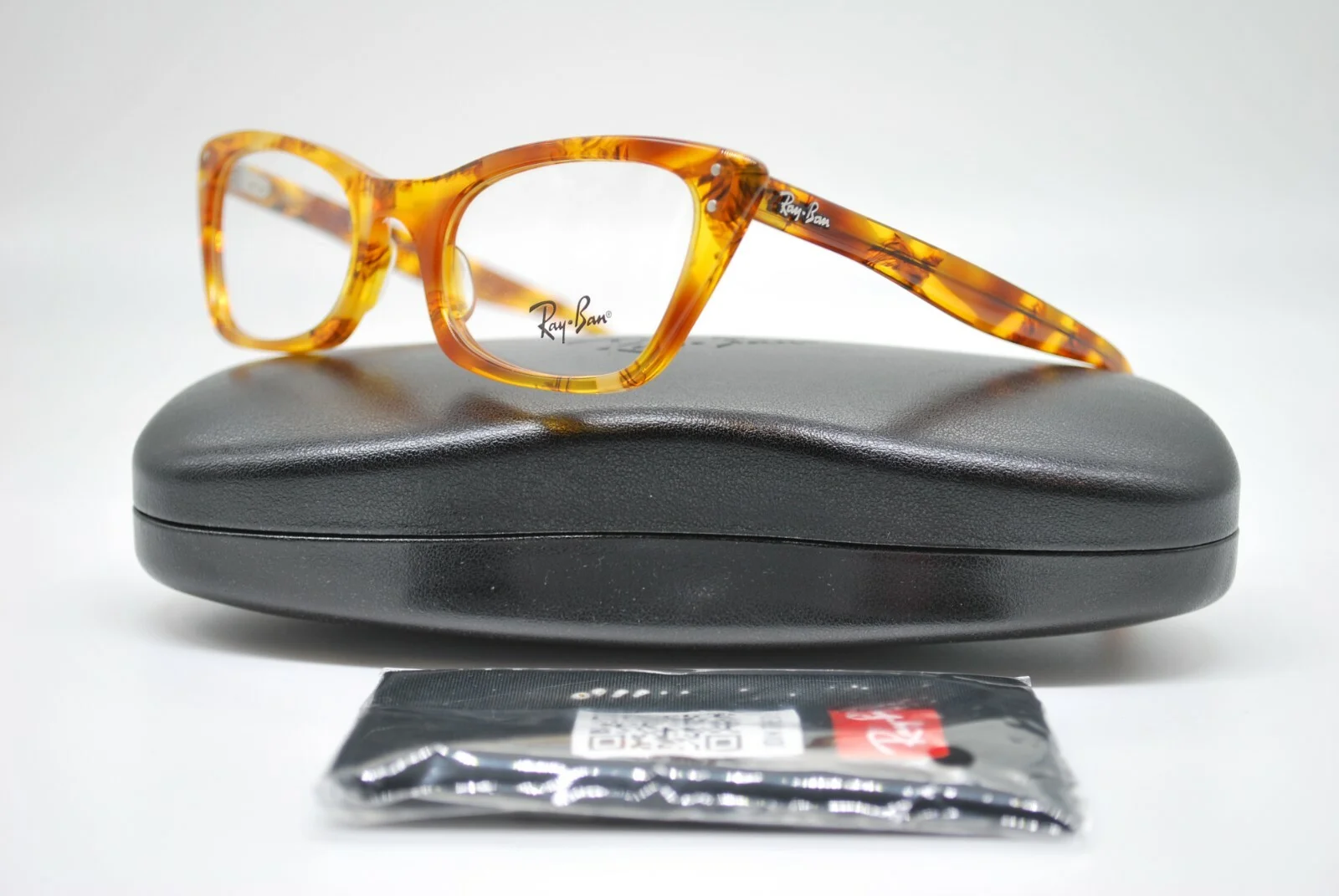 NEW RAY BAN RB 5499 8144 AMBER TORTOISE AUTHENTIC EYEGLASSES FRAMES RX 49-20
