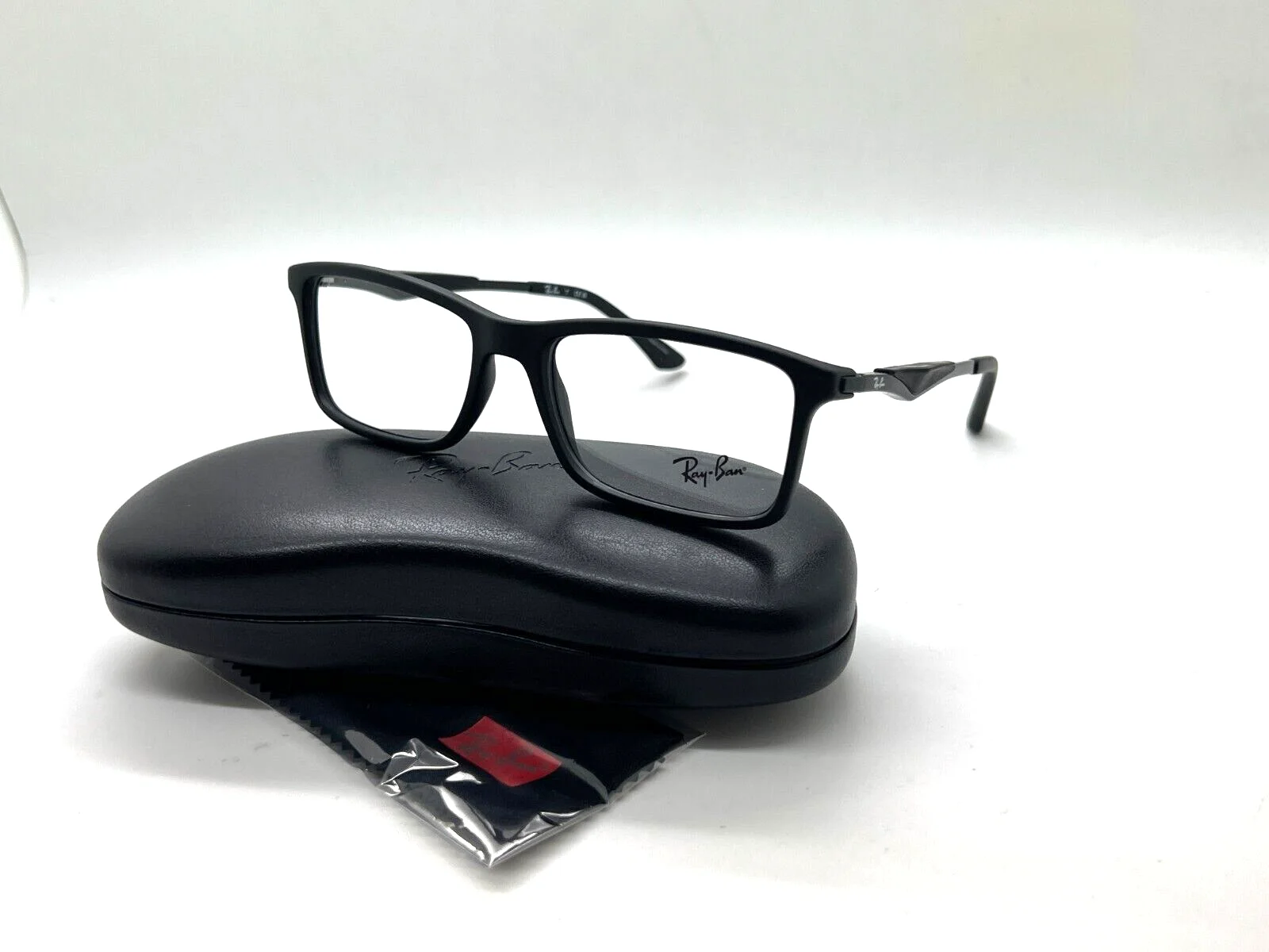 NEW Ray-Ban RB 7023 2077 MATTE BLACK EYEGLASSES FRAME 55-17-145MM