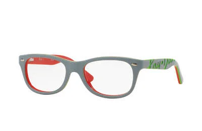 NEW Ray-Ban RB1544 3630 Kids Eyeglasses Frames Light Gray Green Orange 46-16-125