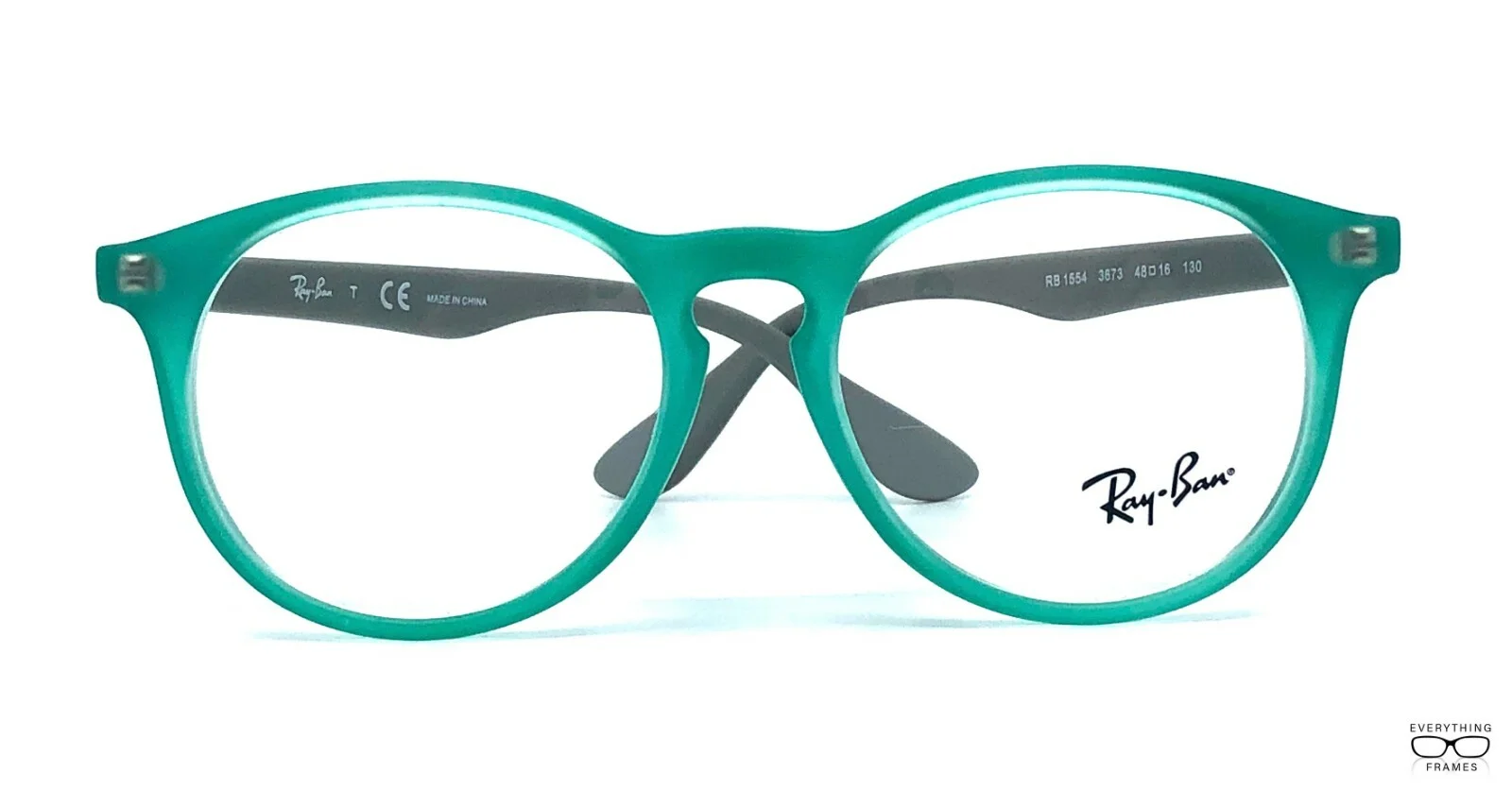 NEW Ray Ban RB1554 3673 Emerald Green/Gray Eyeglasses New Authentic 48-16-130
