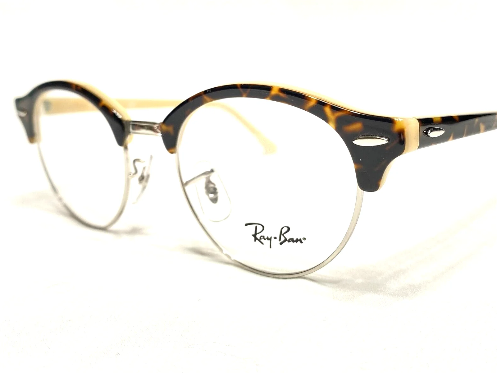 NEW Ray Ban RB4246V 5239 Tortoise/Gunmetal Clubround Eyeglasses Frames 47/19~140 2