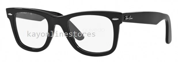 NEW Ray Ban RB5121 2000 Wayfarer Unisex Black Square Eyeglasses Frames 50/22~150