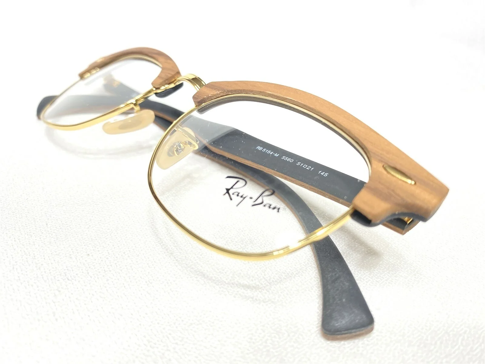 NEW Ray Ban RB5154-M 5560 Clubmaster Maple Wood Eyeglasses Frames 51/21~145
